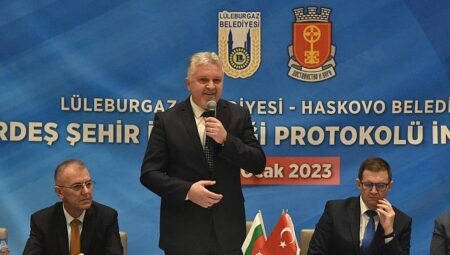 Lüleburgaz ile Bulgaristan’ın Haskovo belediyeleri kardeş şehir oldu!